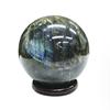 Crystal Ball for Home Decorative Items Polished Round Gemstone Labradorite Stone Ball for Crystal At Home Office Desk Kids Table