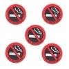 5 Pcs Non Smoking Car Stickers, Non Smoking Car Stickers, No Smoking Sign Stickers