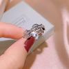 Fashion Diamond Chain Ring Female Japan and South Korea Simple Index Finger Ring Tide Hollow Ring