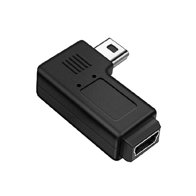 Мини USB-адаптер-удлинитель 90 градусов, штекер-гнездо, для эффективной зарядки и синхронизации данных