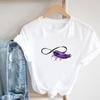 (Asian Size)Tee Top Fashion T Shirt Butterfly Lovely Trend Cute Style Casual Women Clothing Print Lady Female Short Sleeve Graphic T-shirt