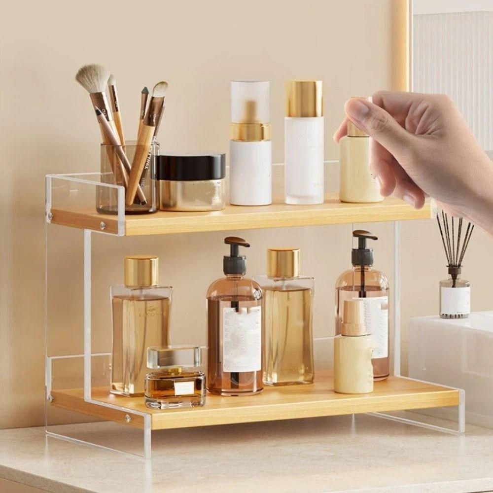 Multi-layer Design Counter Storage Shelf Vanity Sink Organizer  Bathroom Countertop