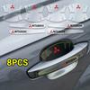 4/8Pcs Car Styling Door Bowl Handle Anti-scratch Guard Stickers Accessories For Mitsubishi 9 Ralliart X EX ASX L200 Colt Pajero