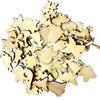 50pcs Wood Christmas Embellishment For Scrapbooking Crafts DIY Xmas Decor