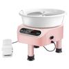Pottery Wheel 10in Ceramic Wheel Foot Pedal Touch Screen 350W 3 Legs Pink