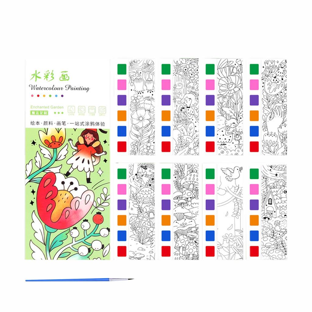Портативная детская акварельная раскраска со встроенной краской и порошком