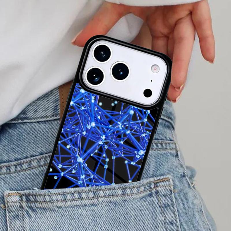 Цифровая Сетевая Паутинная Структура Чехол для Телефона для iPhone 16e 15 14 13 12 17 Pro Max Plus Air 17pro Чехол Coque