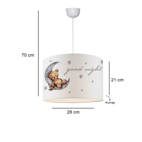 Kids Room Cute Bear Pendant Chandelier Lamp 28 Cm | ByLamp