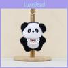 Love Bib Heart Panda Plush Keychain Toy Cartoon Stuffed Doll Decoration Gift