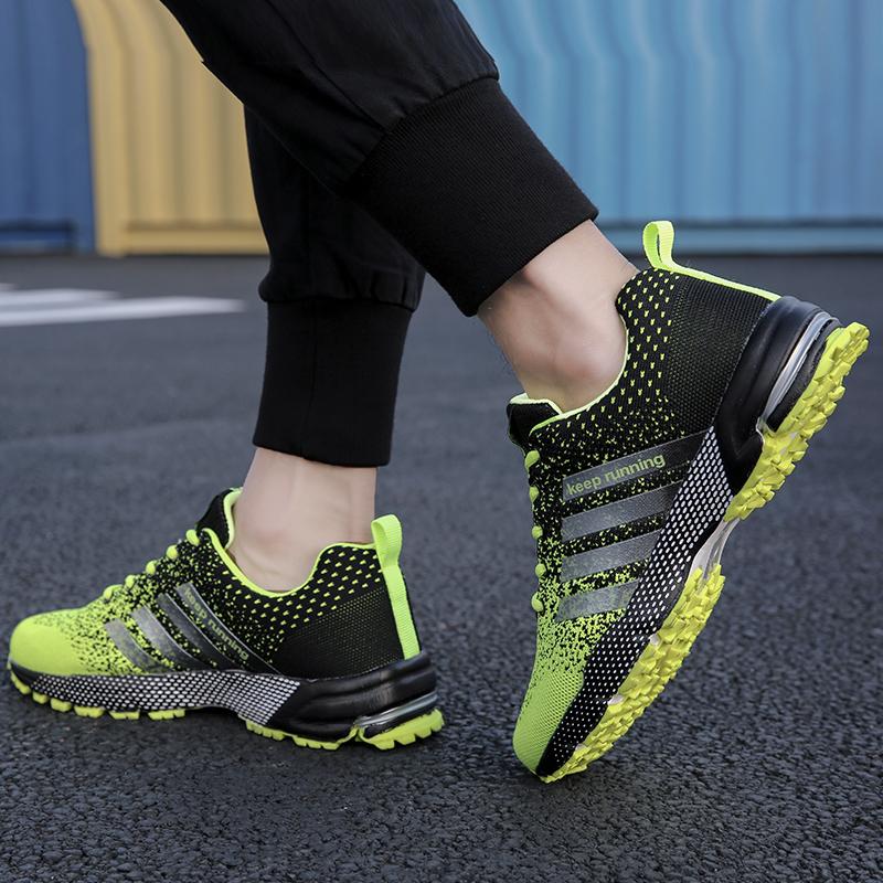 35-48 мужские/женские кроссовки большого размера, сверхлегкие дышащие кроссовки Flyknit, дешевые кроссовки с просветом