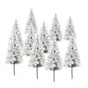 10pcs Cedar Trees Winter White Snow Model Railroad Layout Scenery Landscape 4 Inch
