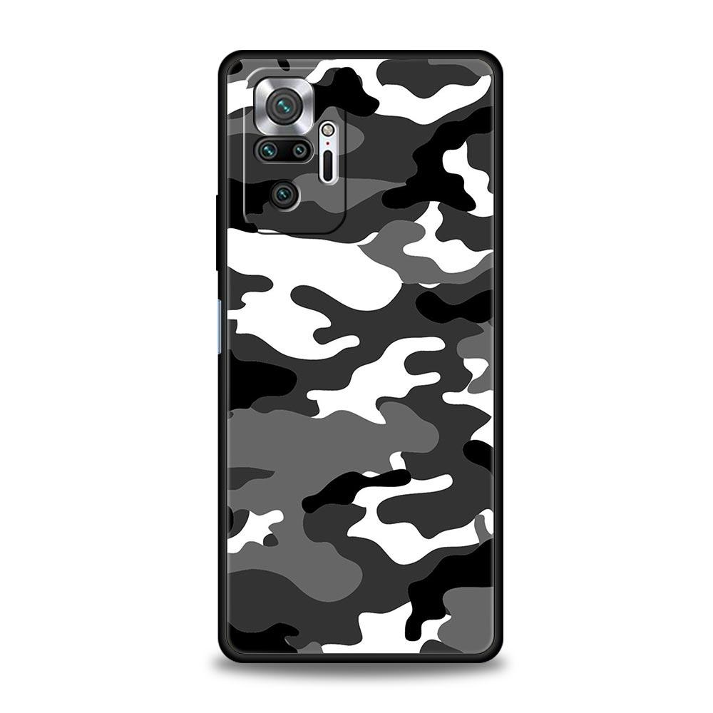 Мягкий чехол для телефона из ТПУ для Xiaomi Redmi Note 10 11 9 8 Pro 9S 7 8T 9T 9A 8A 9C K50 K40 игровой чехол камуфляжный черный камуфляж