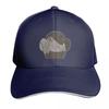 Rhino Footprint Portrait  Javan Rhino Baseball Cap Snapback Flat Bill Strapback Dad Hat Six Panel Structured Crown