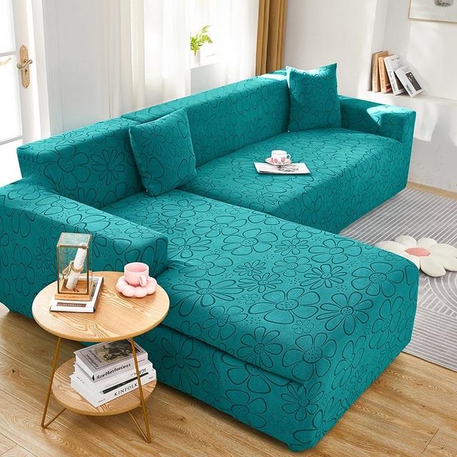 Эластичный жаккардовый чехол для дивана, чехол для гостиной, L-образный угловой чехол для дивана, толстый чехол для дивана, шезлонга