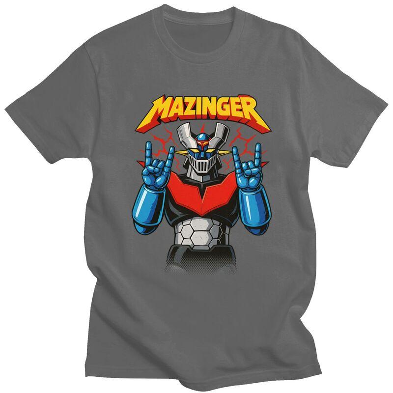 Custom Mazinger Metal T Shirts Unisex Pure Cotton Tee Tops Ufo Robot Grendizer Goldorak Tshirts Tshirt