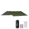 FIELDOOR Square Tarp S, размер 280 x 280 см. Компактный размер, помещается в рюкзак. Поставляется с 16 ремнями-петлями для гибкого размещения. Защита от ультрафиолета. Высокая