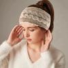 Winter Headband Women Fuzzy Fleece Lined Ear Warmer Cable Knit Thick Warm