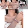 Elegant Pink Double Layer Bead Bracelet For Women Perfect For Gift Giving And Style