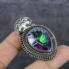 Natural Mystic Topaz Gemstone 925 Sterling Silver Jewelry Pendant 1.97" F2L36