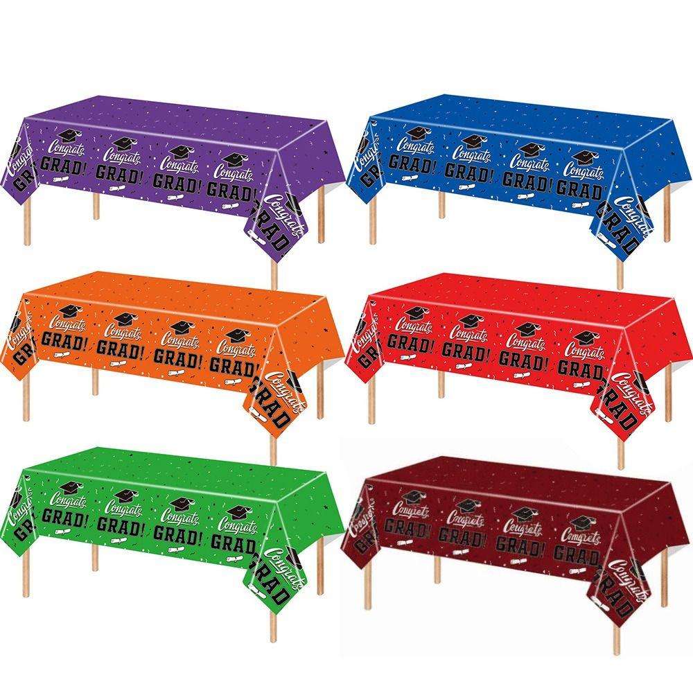 Wear-Resistant Graduation Tablecloth PE Material Disposable Table Cover Table Runner Class of 2026