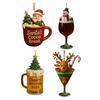 Christmas Ornament Drink Cup Hanging Charm Personalized Holiday Lanyard Decorations for