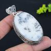 Подарочный кулон из стерлингового серебра 925 пробы с натуральным дендритовым опалом 2,56 дюйма P1K66
