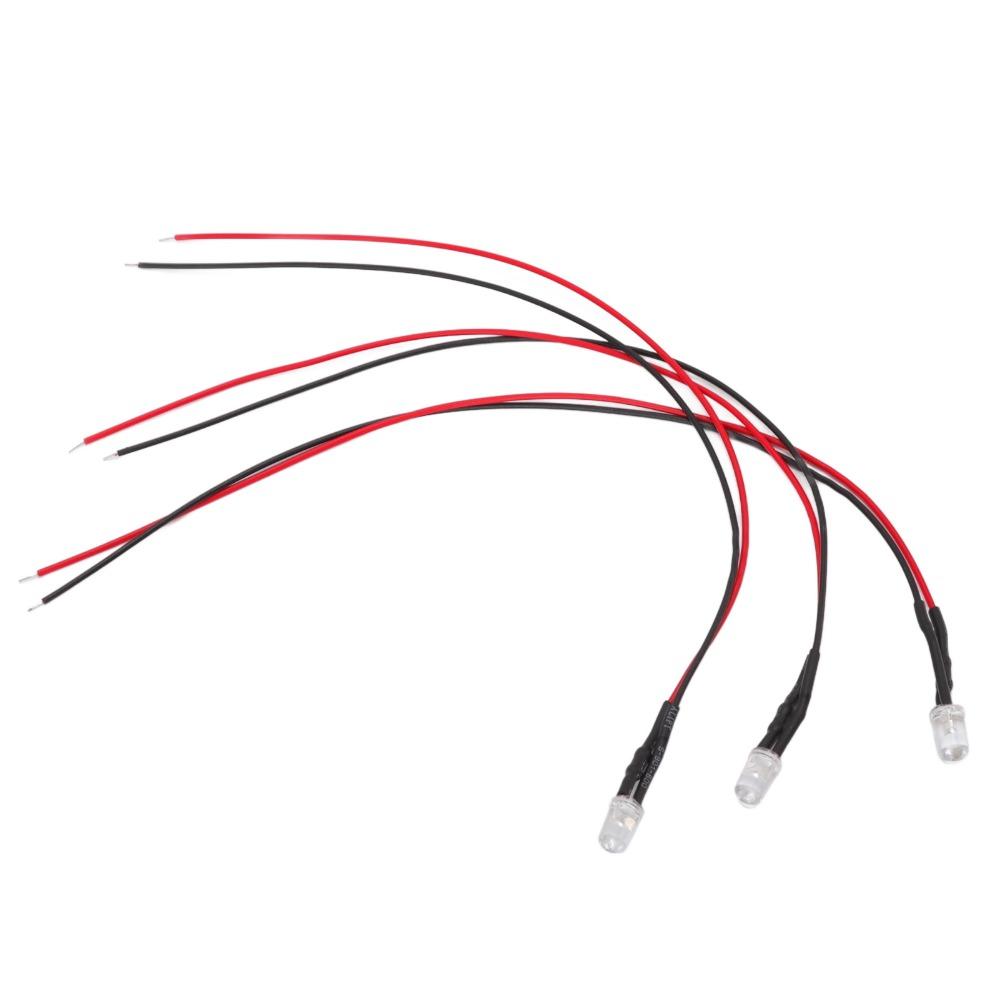 20PCS 5mm Prewired LED Diodes 5‑12V LED Light Diodes Bright Mini LED Diodes  DIY Projects