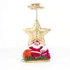 Metal Snowflake Santa Claus Candlestick Stand Candle Holder Christmas Ornament Candle Pillar