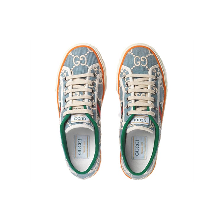 Gucci Теннис 1977 Кроссовки Светло-голубые Женские 606110 H0G10 3460