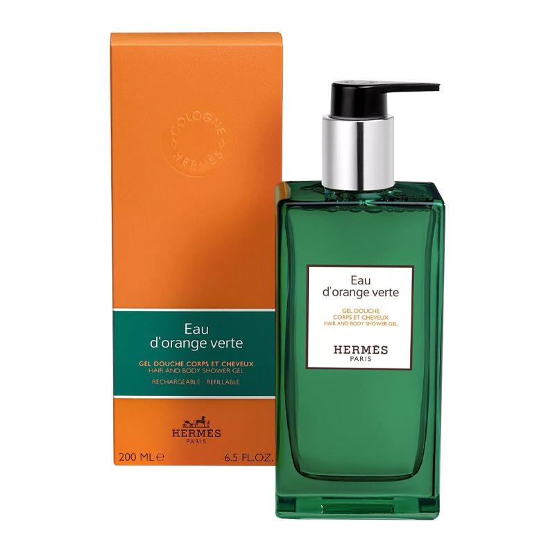 Hermes Оранжевый Зеленый Шампунь Гель для душа Аромат Увлажняющий Очищающий Цветочный 11347244 11347244-Апельсиновый Фонтан 200 мл