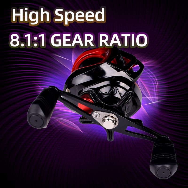 Высококачественная рыболовная катушка 7.2:1 катушка для заброса наживки, максимальное сопротивление 8 кг, рыболовная катушка для морской и пресной воды, 18 подшипников, рыболовные снасти