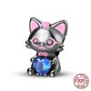 Original Owl Beads 100% 925 Silver Lucky Cat Elephant Charms Fit Original 925 Bracelet DIY Jewelry Making Women's Gift