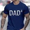 DAD 3 T Shirts for Men Blue Dad T-shirts Dad of 3 4 5 6 7 Shirts Husband Tops Clothes Funny Papa Tshirt Short Sleeve Clothing