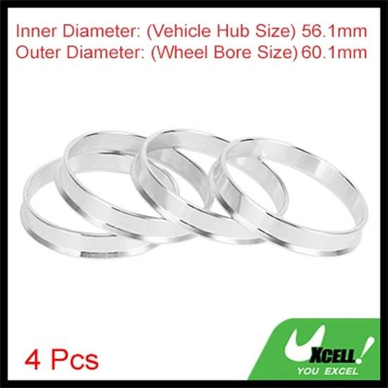 UXCELL ID 54.1-57.1mm на OD 56.1-64.1mm Автомобильные алюминиевые центральные кольца ступицы Комплект проставок для колес автомобиля Автомобильные аксессуары для колес