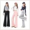 Женские прямые расклешенные брюки MJ STYLE с высокой талией