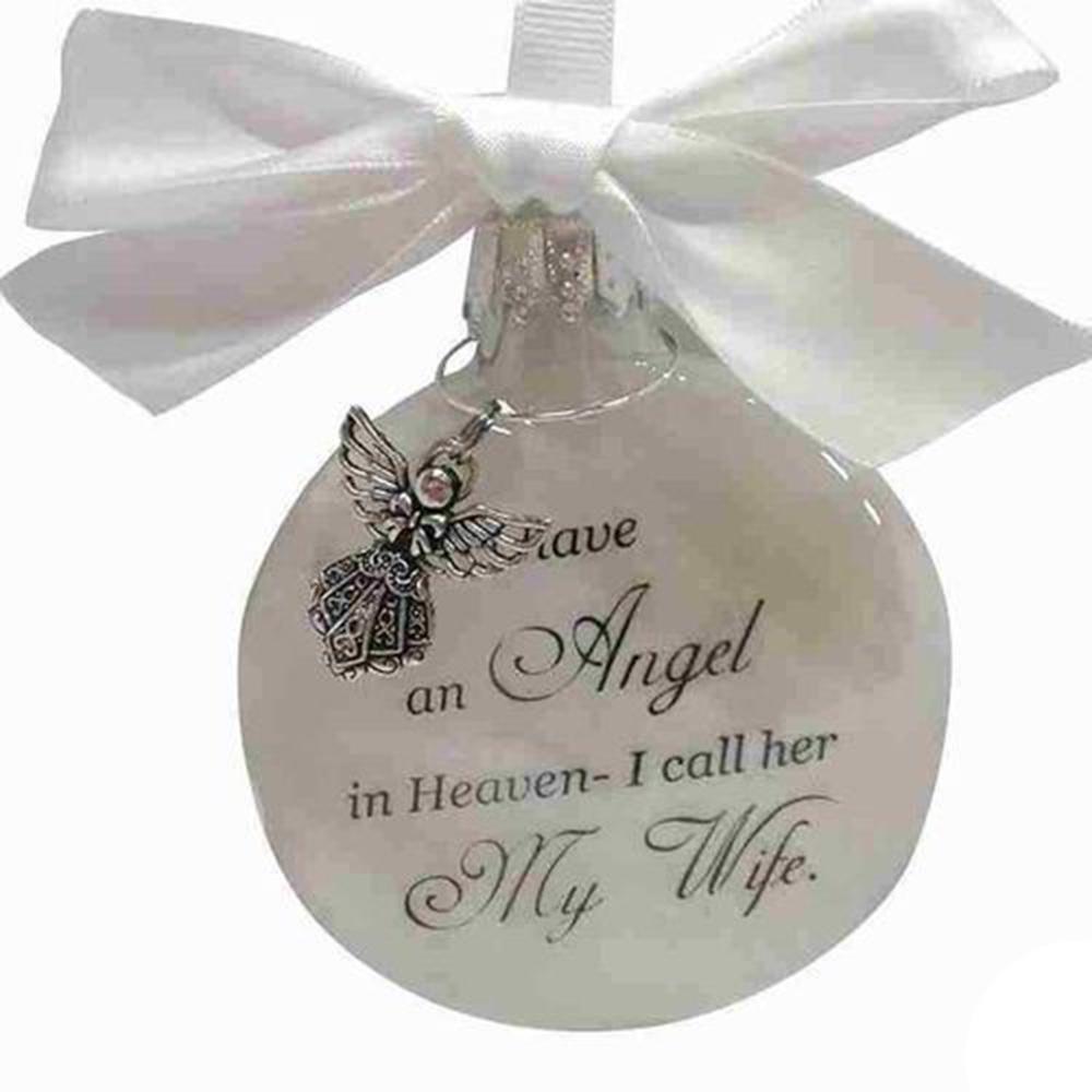 Персонализированная безделушка памяти, рождественские подарки, шары, украшение «Ангел на небесах», памятные украшения мамы, папы, сына, бабушки, дедушки, брата