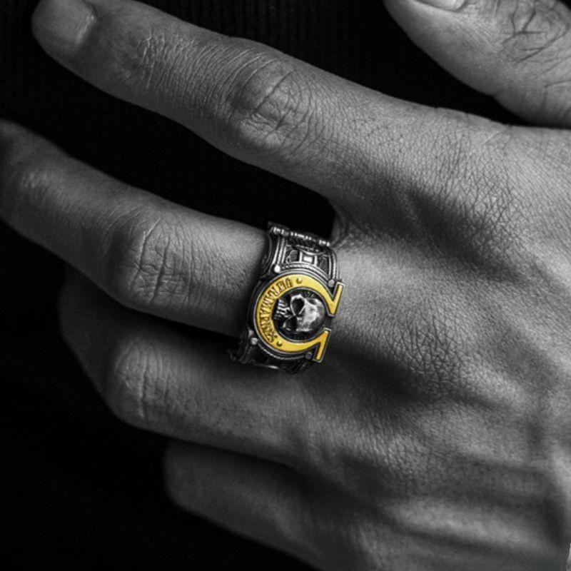 "Warhammer 40K" Around the U Group Otrama Honor Badge Ring Animation Film and Television Game Men's Ring Jewelry