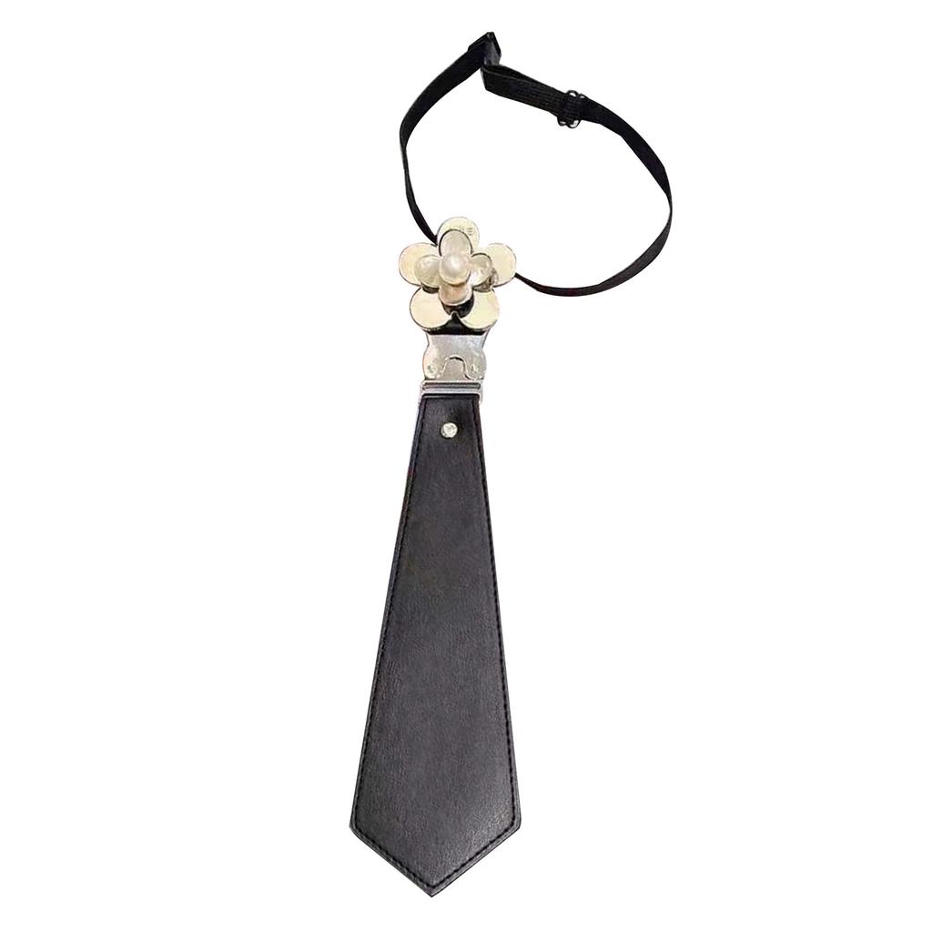 Uniform Black Ties For Janpanese JK Uniform Cosplay Accessory Neckwear Jk Seifuku Cute Anime Necktie with Pearls