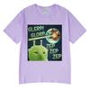 Glerp Glorp Funny Alien Cat Italian Brainrot Meme T-shirt Men Women Graphic Print T Shirts Summer Cotton Short Sleeve T-shirt