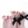 0-8Years Baby Socks for Autumn/winter New Bow-knot Baby Girl Socks Korean Style Cute Solid Color Soft Cotton Newborn Socks