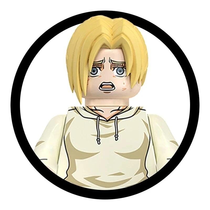 Слепая коробка Строительные блоки Мини-модели Фигурки Атака на Титанов Леви Аккерман Эрен Микаса Гигант Анни Хэллоуин Рождественские подарки Игрушка