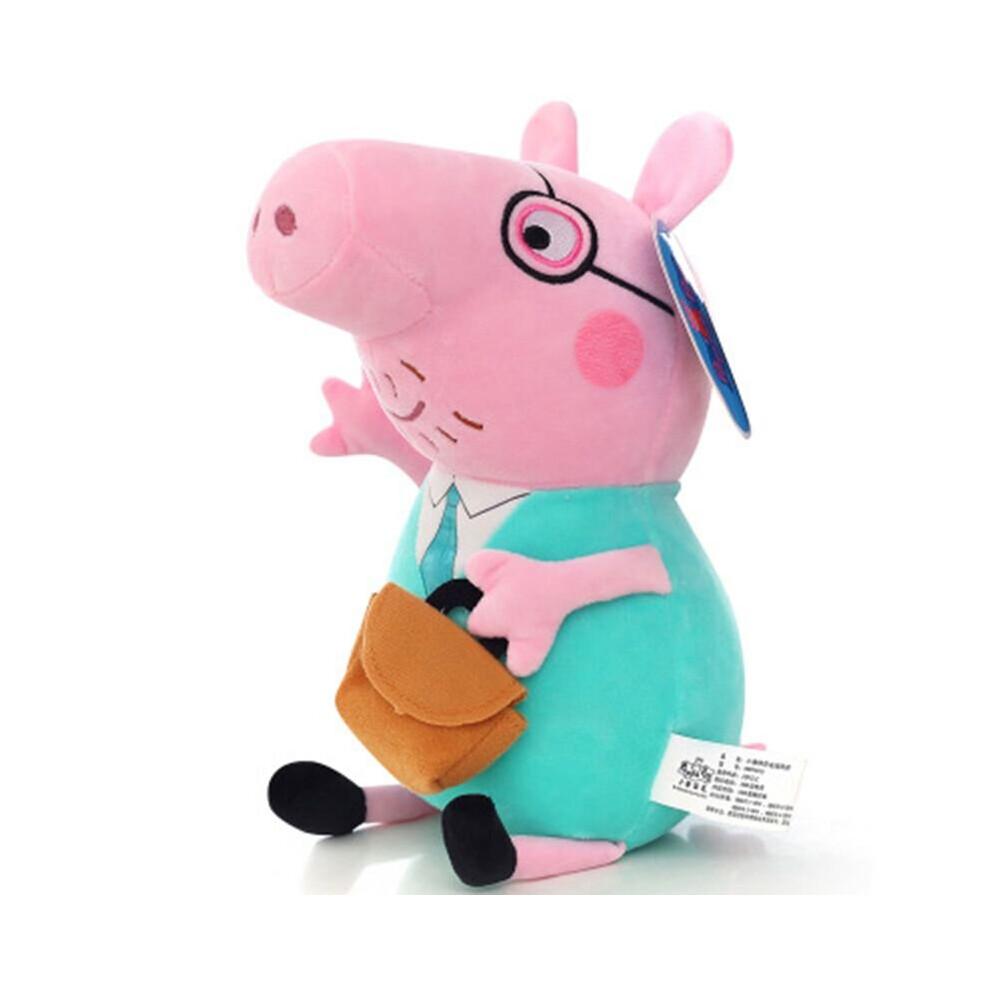 (Daddy Pig, 30cm) Peppa Pig George Mummy Daddy Plush Toy 20-110cm Stuffed Doll Kids Fans Gift