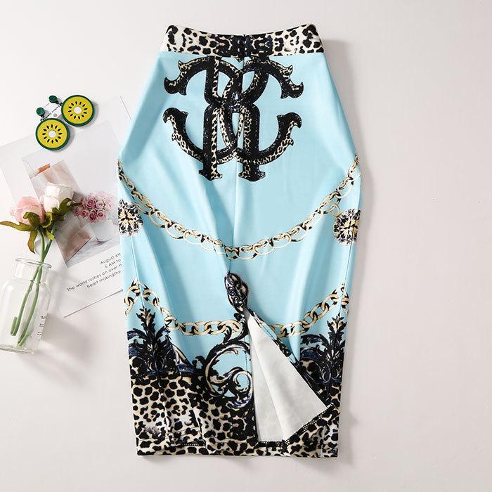 Женская юбка-карандаш с цифровым принтом, юбка-полудлина и облегающая юбка OL.