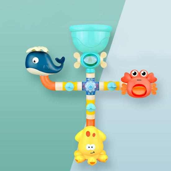Игрушка для плавания Интересная прочная красочная игрушка для ванны с распылением водяного колеса в подарок