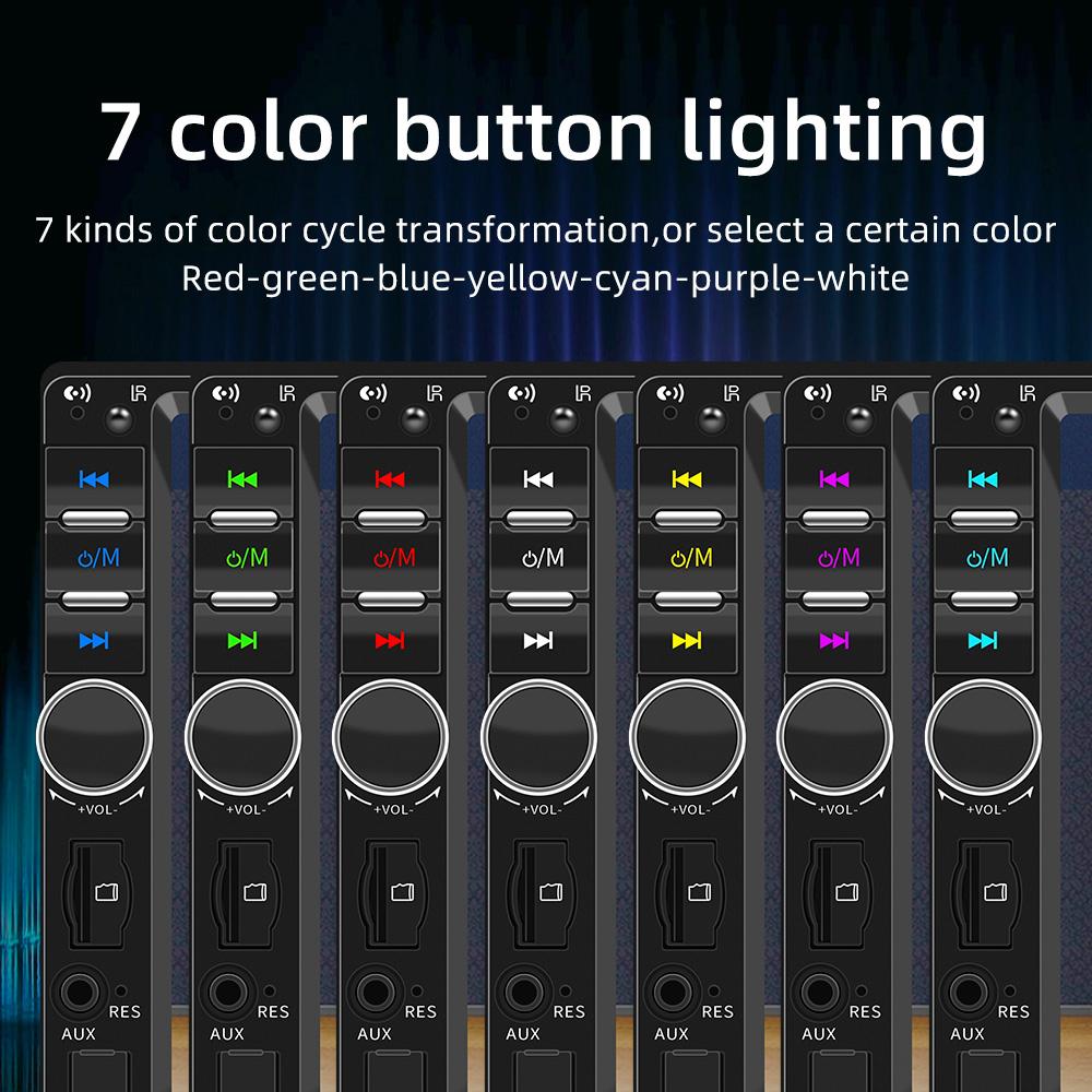 HIPPBQCC Автомагнитола 7" 1 DIN Carplay Android Auto Мультимедийный плеер HD Сенсорный экран FM AUX Вход Bluetooth MirrorLink Авторадио