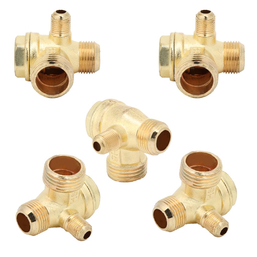 5Pcs Air Compressor Check Valve 1?Way 12x38x10 Chamfer Zinc Alloy Small Air Pump Accessories