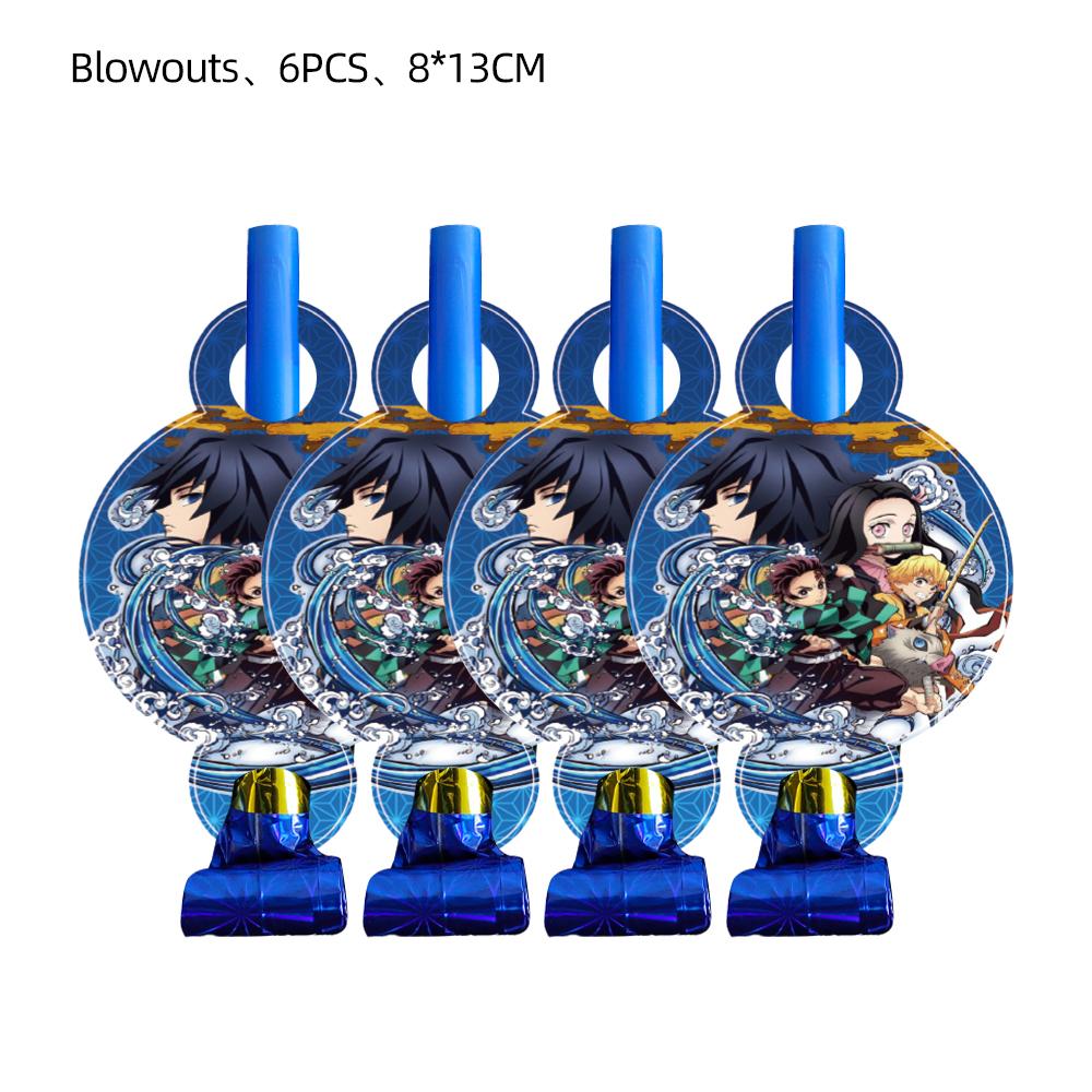 Anime Demon Birthday Party Decoration Disposable Tableware Plate Tablecloth Cup Napkin Baby Shower kids Party Favors Supplies