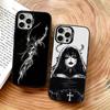 Арт Черные Ангелы и Демоны Чехол для Телефона Для iPhone 17,16,15,14,13,12,11 Plus,Pro Max,XS,Красочный Серебряный Чехол Funda Cover