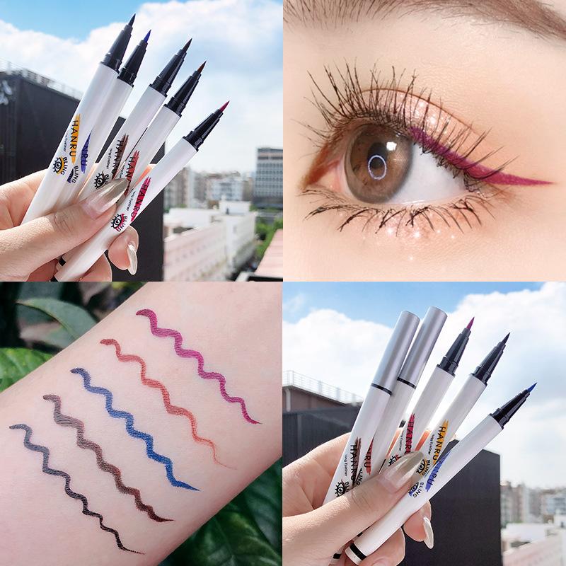 Цветная подводка для глаз, водостойкая, долговечная, не размазывающаяся, ультратонкая белая подводка для глаз, ручка для начинающих, женский макияж