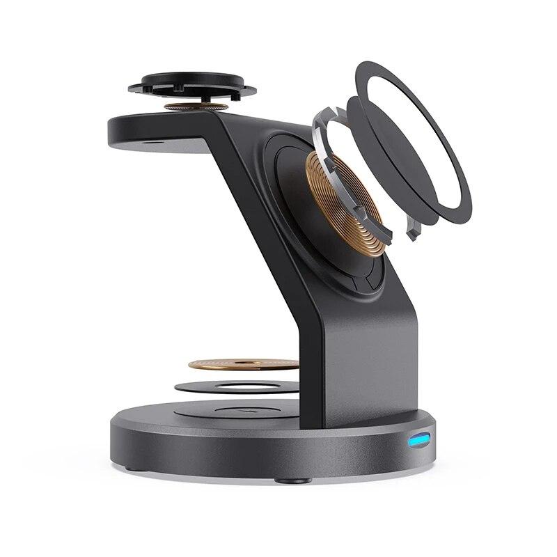 30W 3 In 1 Strong Magnetic Wireless Charger Stand For iPhone 14 13 12 Pro Max Apple Watch Airpods Fast Charging Dock Station